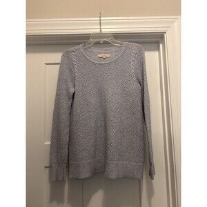 Loft Womens Light Purple Cable Knit Long Sleeve Crew Neck Sweater Size Medium